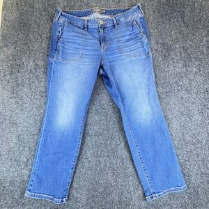Torrid Feel The Fit Jeans Womens 37x26 Blue Denim Cotton Stretch Straight Leg